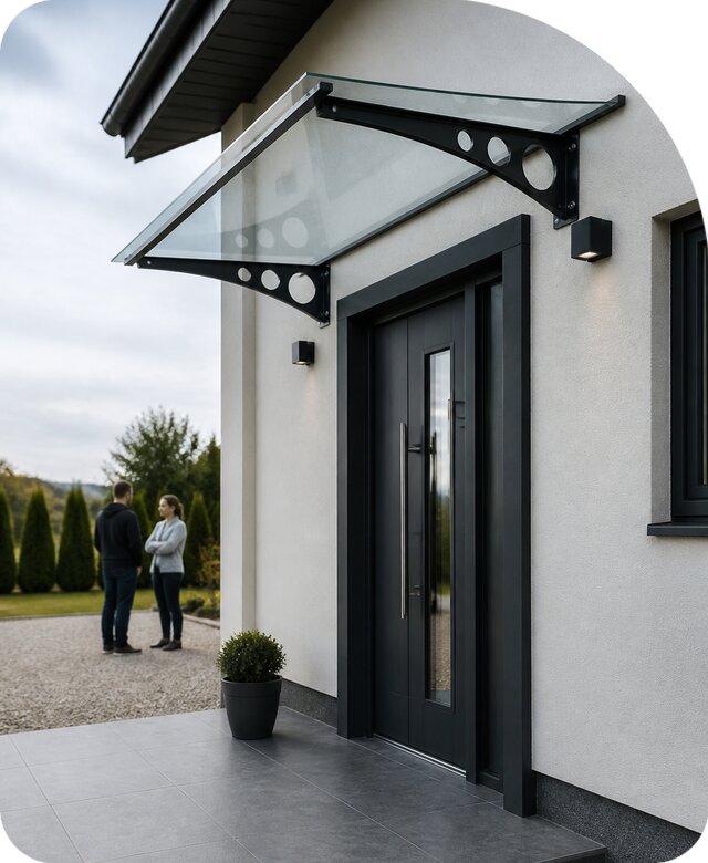 Козырек над входом под ключ в Северодвинске от 25303 р. | РадиДОМА-Свр